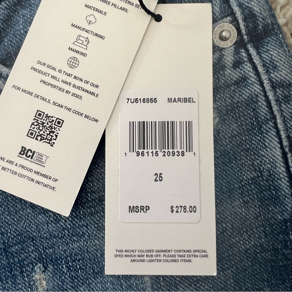 🖤NWT🖤 7 FOR ALL MANKIND Maribel Original Bootcut Beaded Flower - Picture 9 of 14
